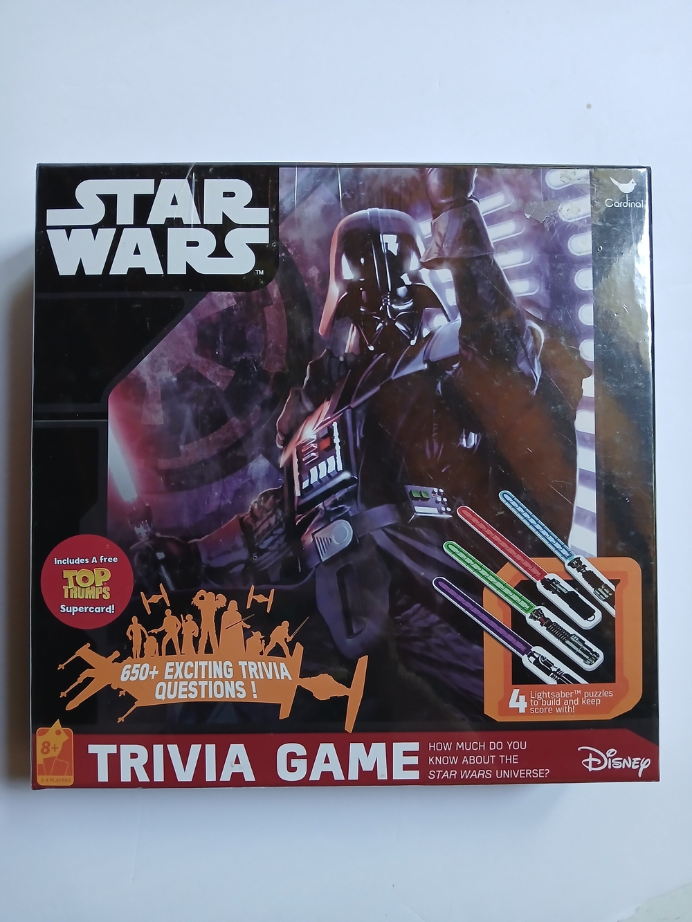 Brand NEW Star Wars Trivia Game 650 + Questions Lightsaber Puzzles SEALED